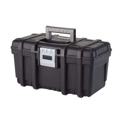 husky 16 inch rugged hand tool box with metal latch|Husky 16 in. Plastic Tool Box with Rugged Metal Latch 1.6 mm .